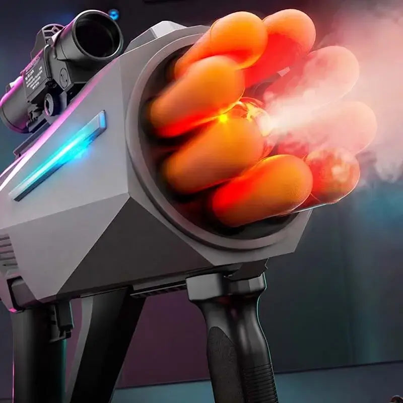 Cyberpunk 8-Shot Rocket Launcher with Mist Smoke & LED Effects-m416gelblaster-m416gelblaster