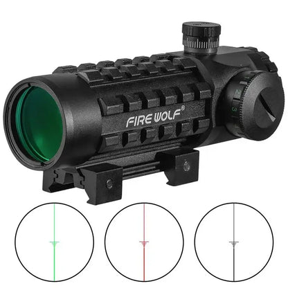 Fire Wolf 3X28 Green Red Dot Cross Sight Rifle Scope – m416gelblaster Fire Wolf 3X28 Green Red Dot Cross Sight Rifle Scope – m416gelblaster