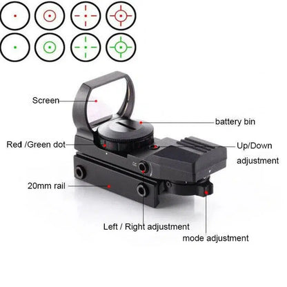 HD101 Metal 4 Reticle Holographic Red Green Dot Sight-m416gelblaster-m416gelblaster
