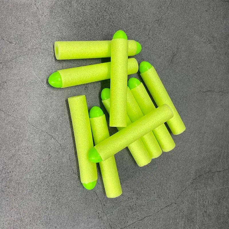 Green Dome Tip Nerf Long Foam Darts 7.2*1.28cm-m416gelblaster-m416gelblaster