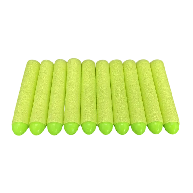 Green Dome Tip Nerf Long Foam Darts 7.2*1.28cm-m416gelblaster-m416gelblaster