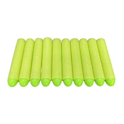 Green Dome Tip Nerf Long Foam Darts 7.2*1.28cm-m416gelblaster-m416gelblaster