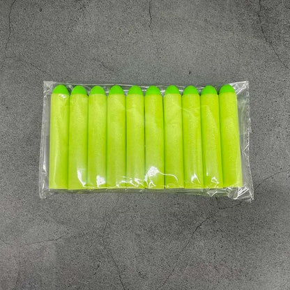 Green Dome Tip Nerf Long Foam Darts 7.2*1.28cm-m416gelblaster-100pcs-m416gelblaster