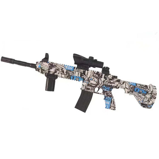 HK416d Graffiti Splatter Ball Orbeez Blaster Toy-m416gelblaster-blue skull-m416gelblaster
