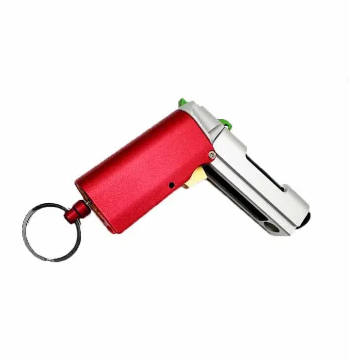 HQ S1 Nerf Jolt Style Foldable Metal Foam Dart Blaster-m416gelblaster-red silver-m416gelblaster