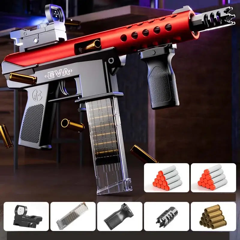 Handi Tec9 Shell Ejecting Manual Foam Dart Blaster-m416gelblaster-red-m416gelblaster