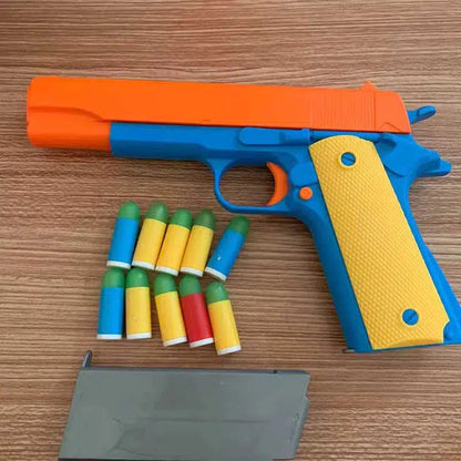 JiaYi 1911 EVA Dart Kids Toy Gun 1:1 Scale-foam blaster-m416 gel blaster-orange blue-m416gelblaster
