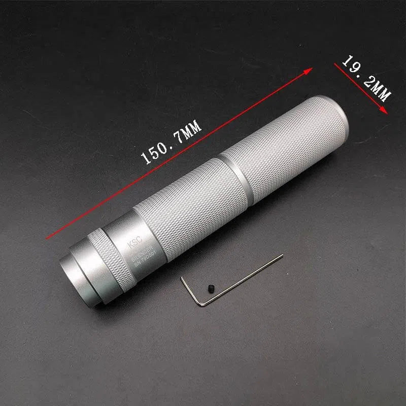 KSC 14mm 19mm Thread Metal Suppressor Silencers-m416gelblaster-silver-m416gelblaster