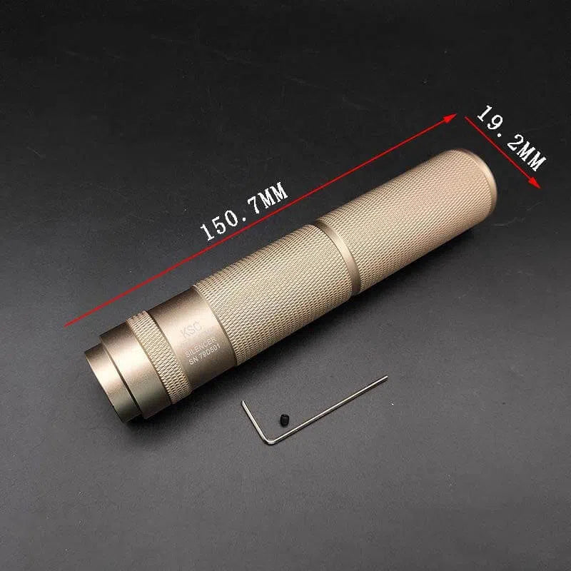 KSC 14mm 19mm Thread Metal Suppressor Silencers-m416gelblaster-gold-m416gelblaster