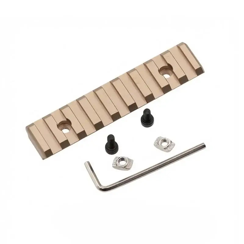 M-Lok Metal Picatinny Rail Section 3/5/7/9/11/13 Slot-m416gelblaster-tan-9 slot-m416gelblaster