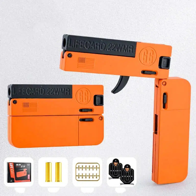 Lifecard V2 Folding Single-Shot Metal Dart Blaster Alloy Toy-m416gelblaster-orange-m416gelblaster
