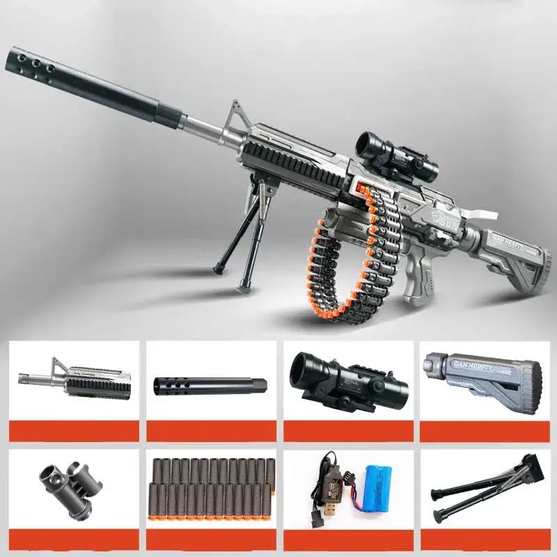 M4 + M249 Hybrid Electric Belt-Fed AEB Nerf Dart Blaster-m416gelblaster-camouflage-m416gelblaster