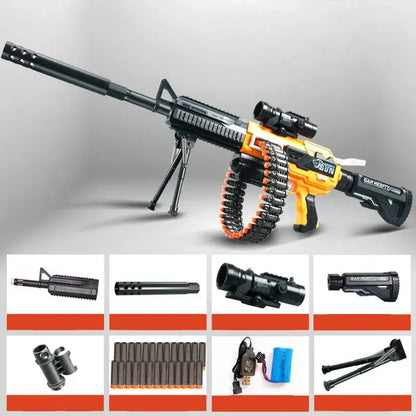 M4 + M249 Hybrid Electric Belt-Fed AEB Nerf Dart Blaster-m416gelblaster-orange-m416gelblaster