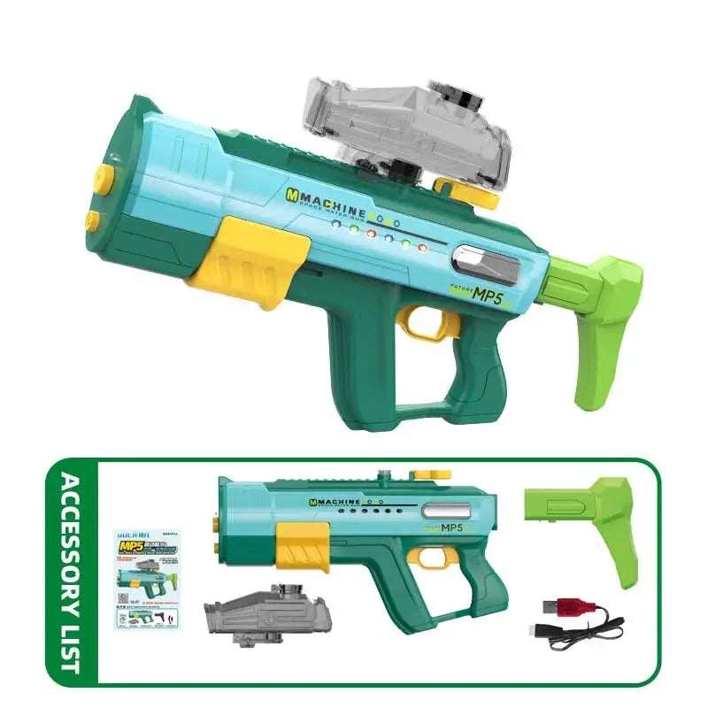 Colorful Lights MP5 Electric Dual Modes High Pressure Water Gun-m416gelblaster-green-m416gelblaster