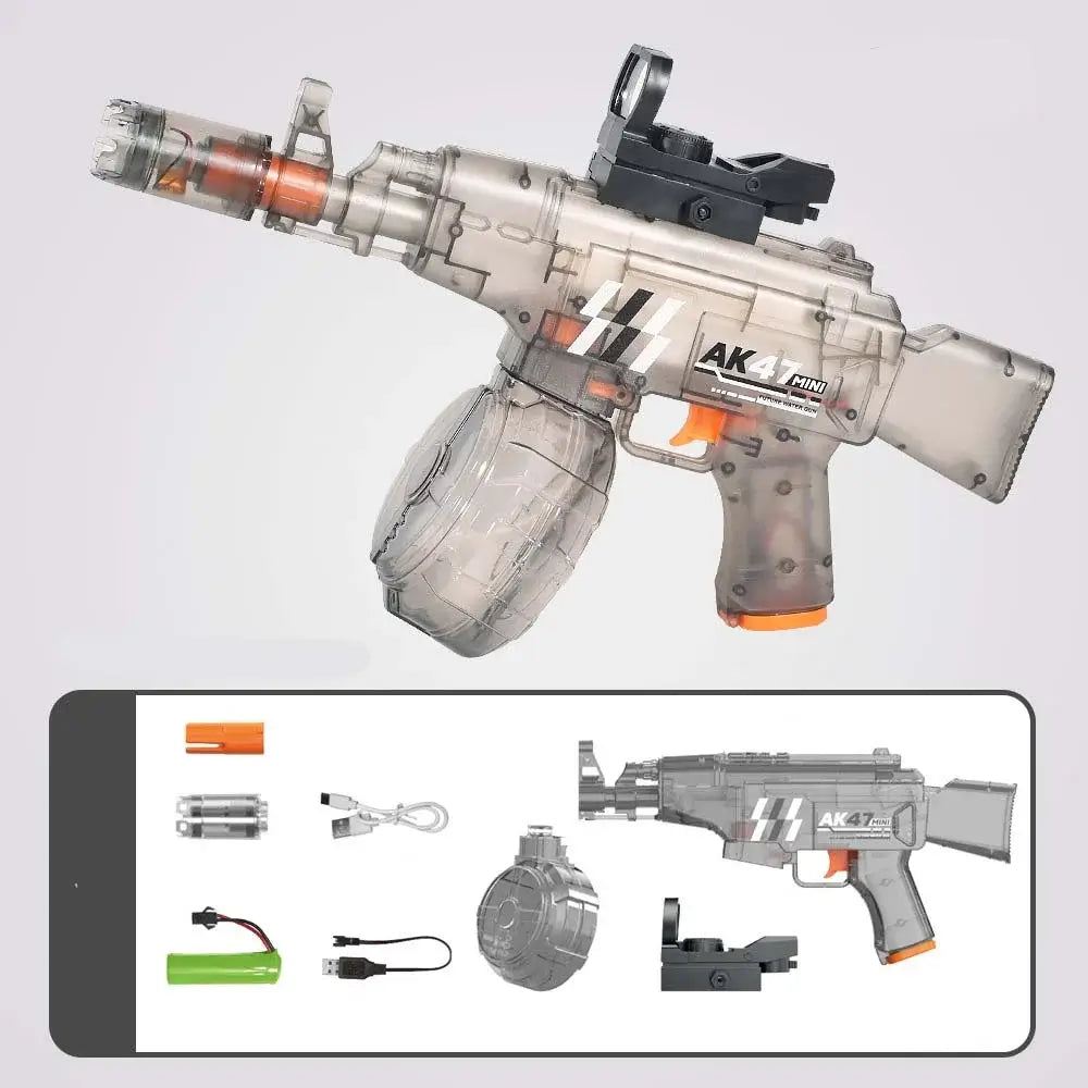Mini AK47 Transparent Electric Water Gun – m416gelblaster