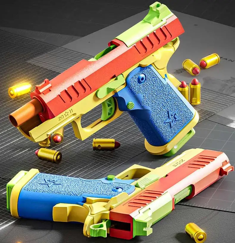 Colorful 2011 Shell Ejecting Pistol Toy Gun-m416gelblaster-m416gelblaster