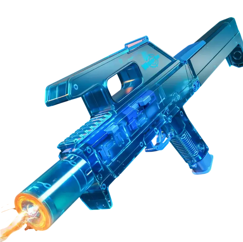 Electric Transparent FMG9 Foldable Water Gun-m416gelblaster-m416gelblaster