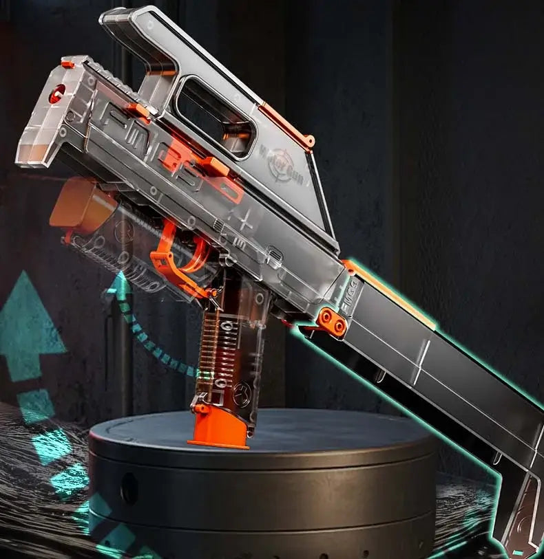 Electric Transparent FMG9 Foldable Water Gun-m416gelblaster-m416gelblaster