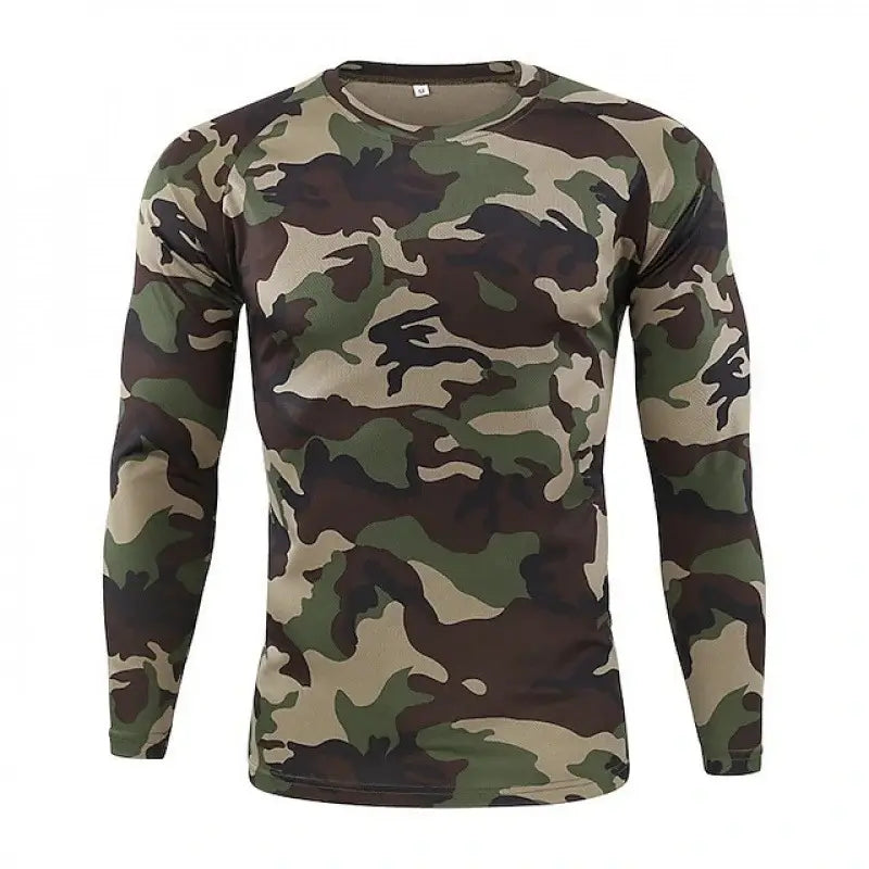 WST Camouflage PRO Tights Schnelltrocknendes, hochelastisches Langarm-T-Shirt