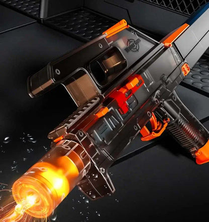 Electric Transparent FMG9 Foldable Water Gun-m416gelblaster-m416gelblaster