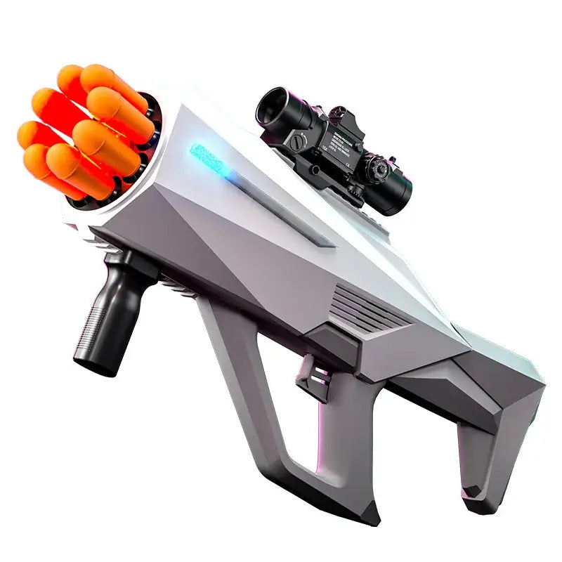 Cyberpunk 8-Shot Rocket Launcher with Mist Smoke & LED Effects-m416gelblaster-m416gelblaster