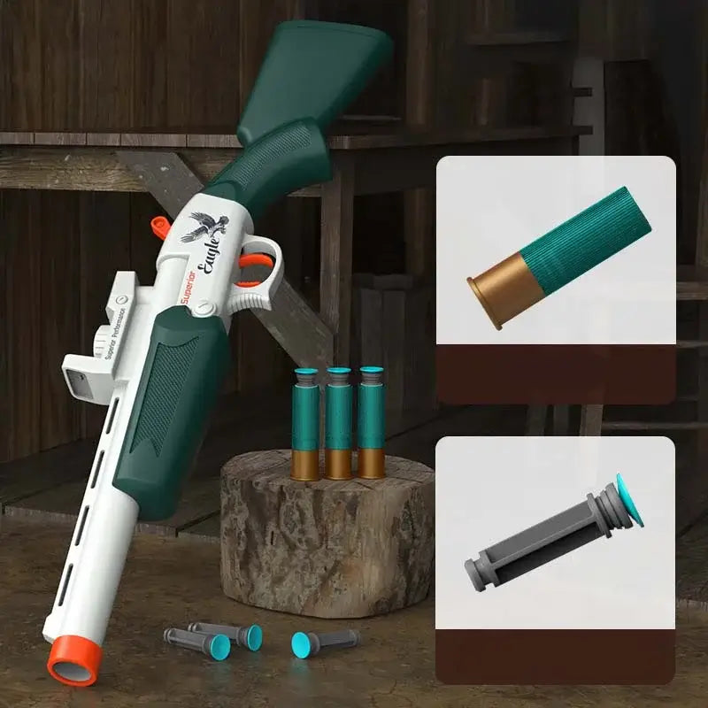 STG Break Action Manual Shell Ejecting Hunting Rifle Foam Dart Blaster-m416gelblaster-long-white green-m416gelblaster