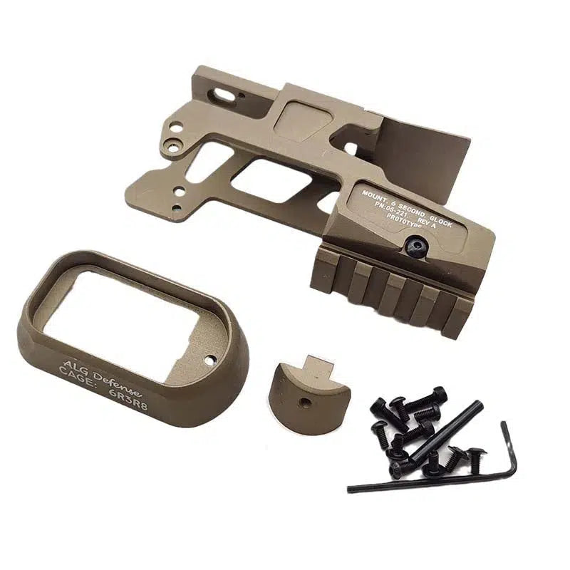 ALG 6-Second Optic Scope Mount H1 RMR T1 T2 with Magwell-m416gelblaster-tan-m416gelblaster