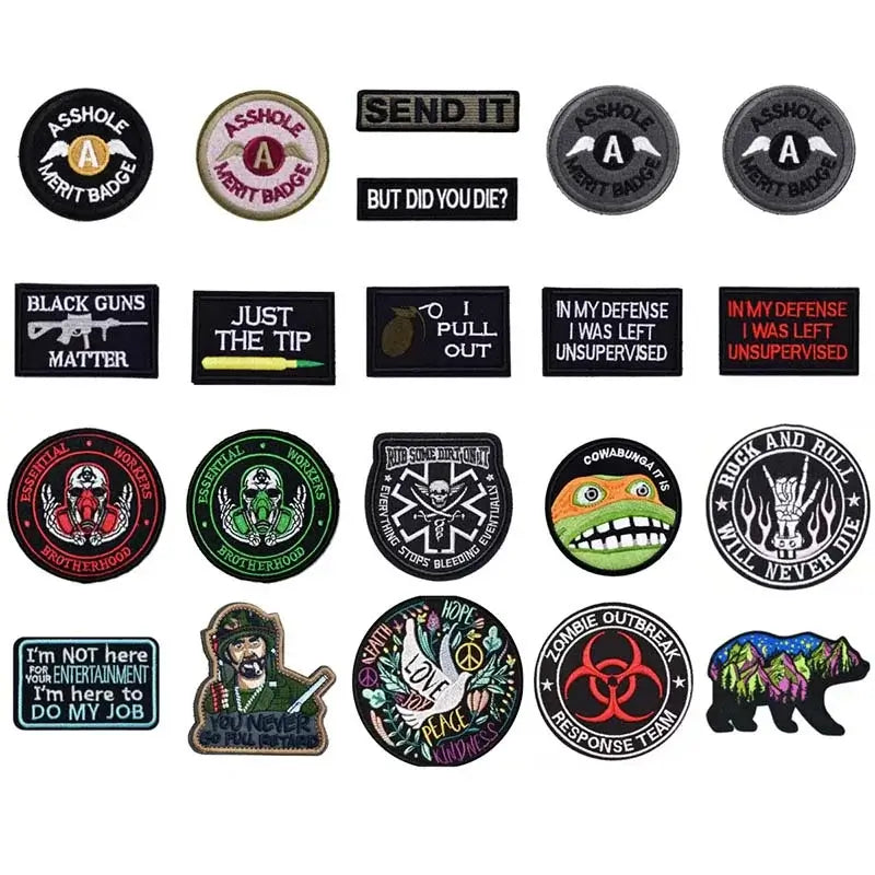 Tactical Embroidered Velcro Morale Patches – m416gelblaster