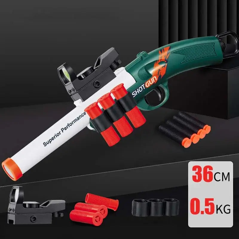 Single Barrel Short S686 Shell Ejecting Foam Dart Toy Gun-m416gelblaster-green-m416gelblaster