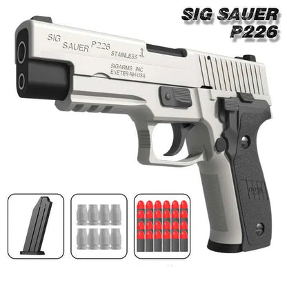 Sig Sauer P226 Shell Ejecting Foam Blaster Toy Pistol-m416gelblaster-white-m416gelblaster