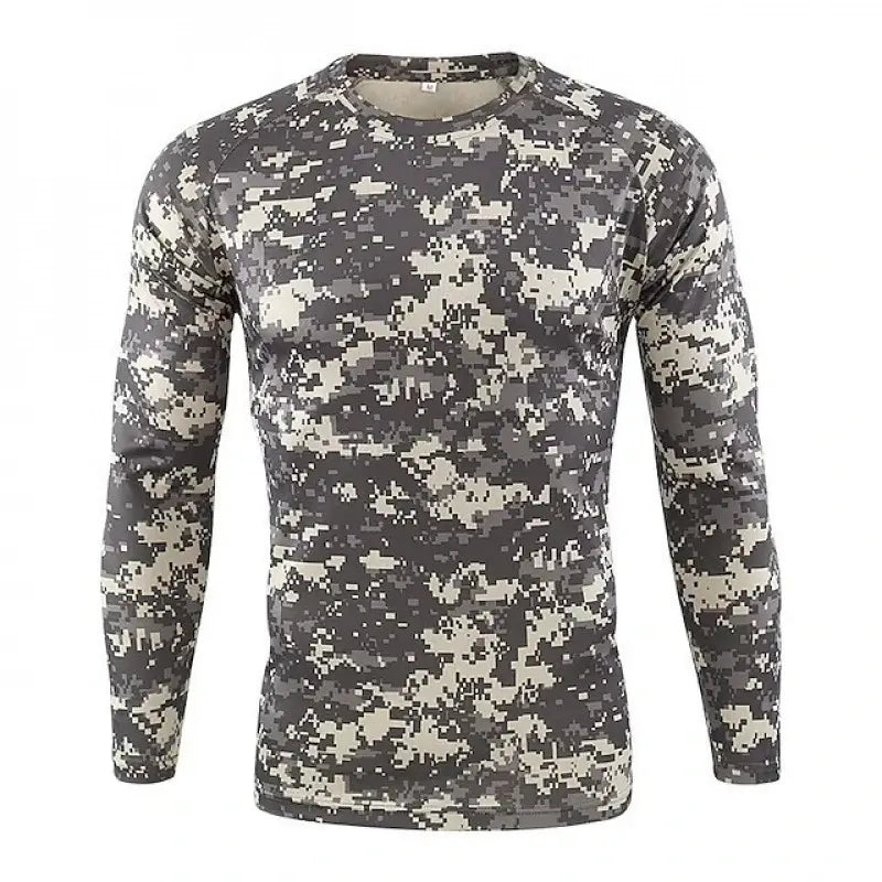 WST Camouflage PRO Tights Schnelltrocknendes, hochelastisches Langarm-T-Shirt