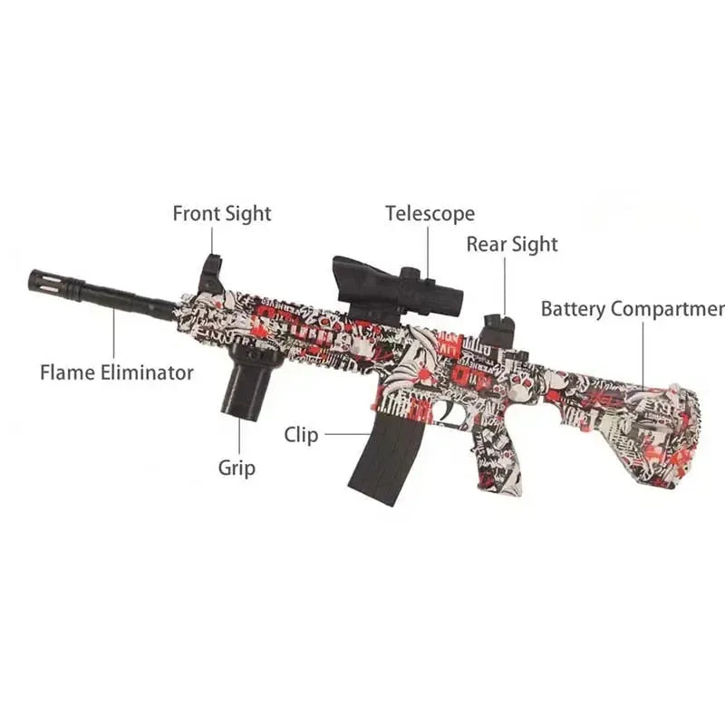 HK416d Graffiti Splatter Ball Orbeez Blaster Toy – m416gelblaster