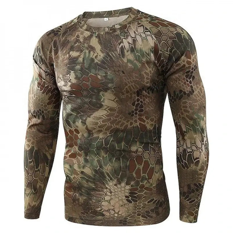 WST Camouflage PRO Tights Schnelltrocknendes, hochelastisches Langarm-T-Shirt