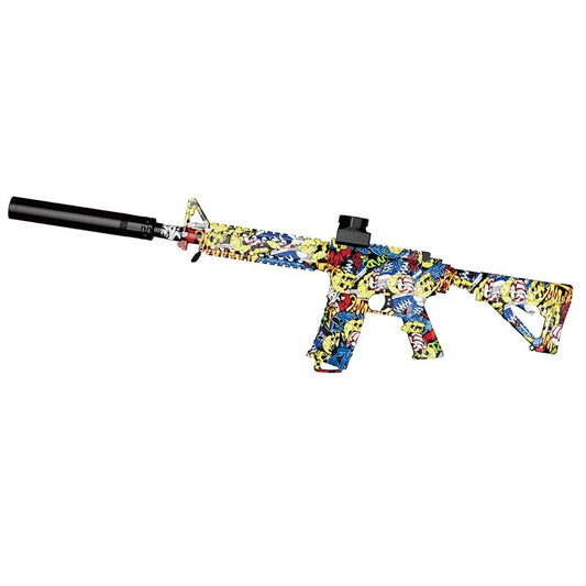 Lightweight Hopper Fed Electric M4 Orbeez Gun-m416gelblaster-yellow-m416gelblaster