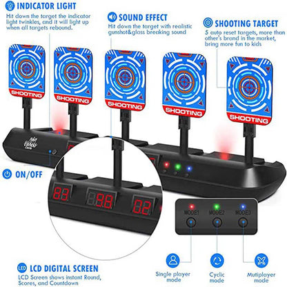 Electronic Scoring Auto Reset Running Shooting 5 Targets-target-Biu Blaster-Uenel
