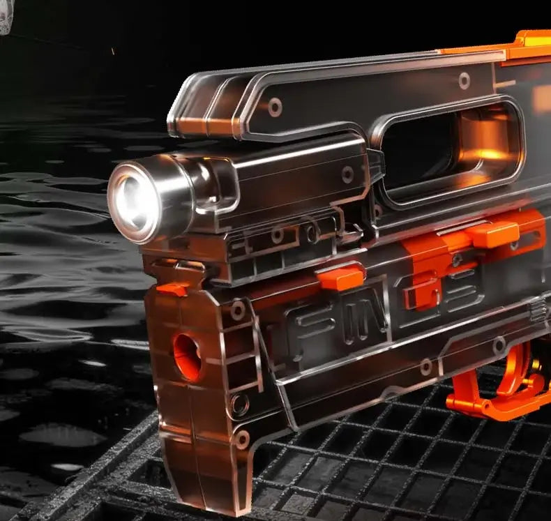 Electric Transparent FMG9 Foldable Water Gun-m416gelblaster-m416gelblaster