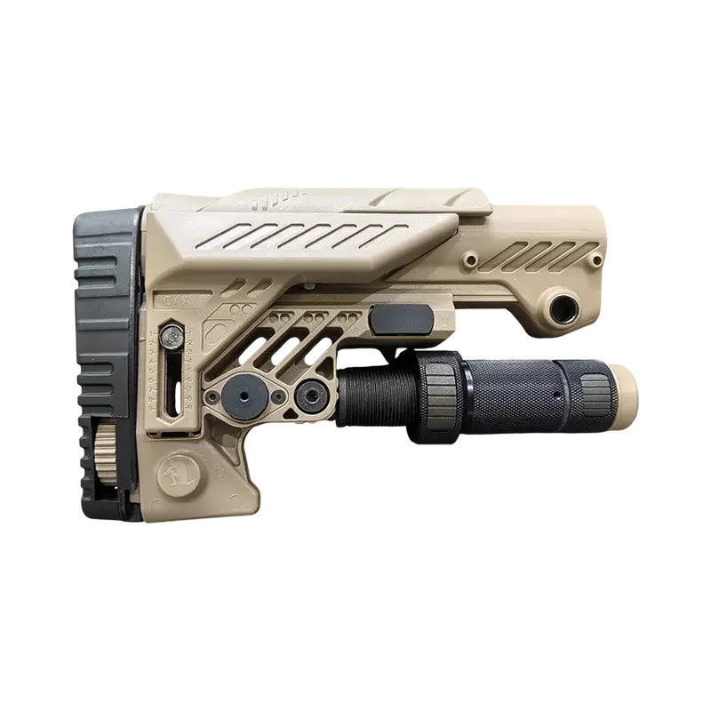 ARS Short 10 Position Sniper Stock with Monopod Leg-m416gelblaster-tan-m416gelblaster