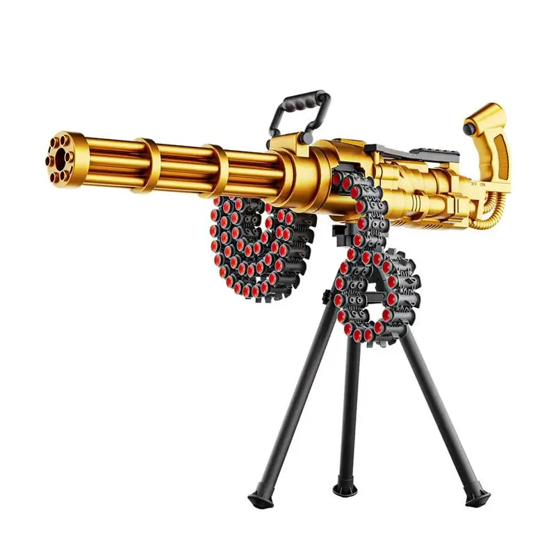 Electric Gold Gatling Nerf Gun with Rotating Belt-m416gelblaster-m416gelblaster