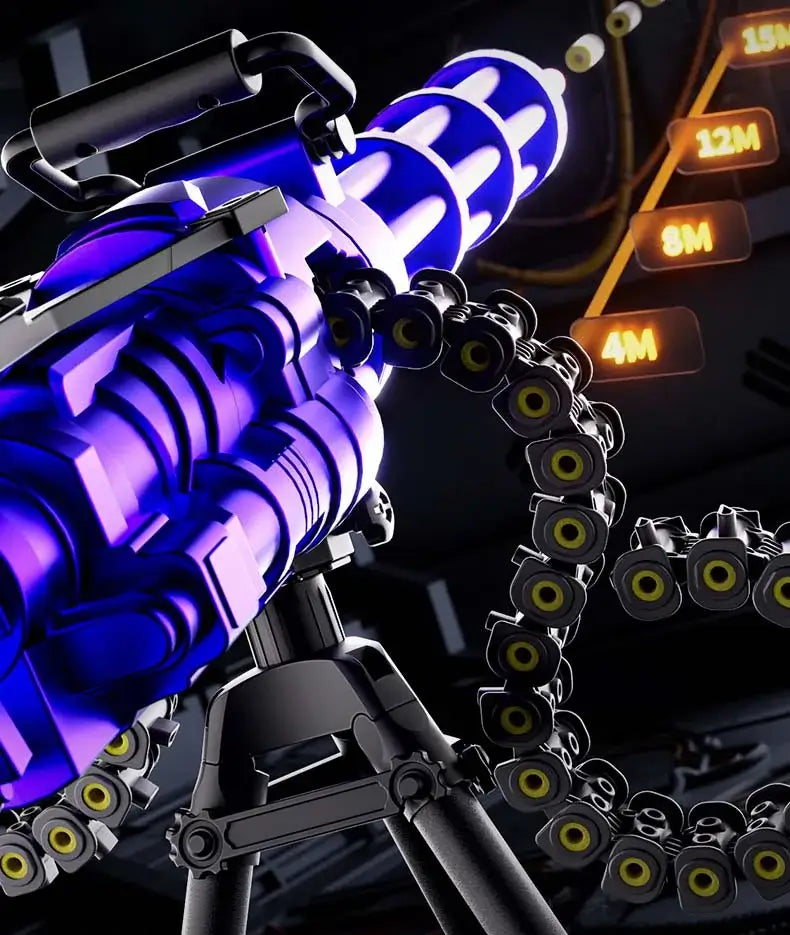 Electric Gold Gatling Nerf Gun with Rotating Belt-m416gelblaster-m416gelblaster