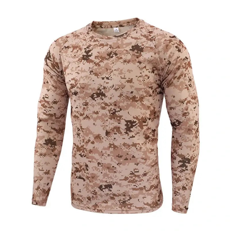 WST Camouflage PRO Tights Schnelltrocknendes, hochelastisches Langarm-T-Shirt