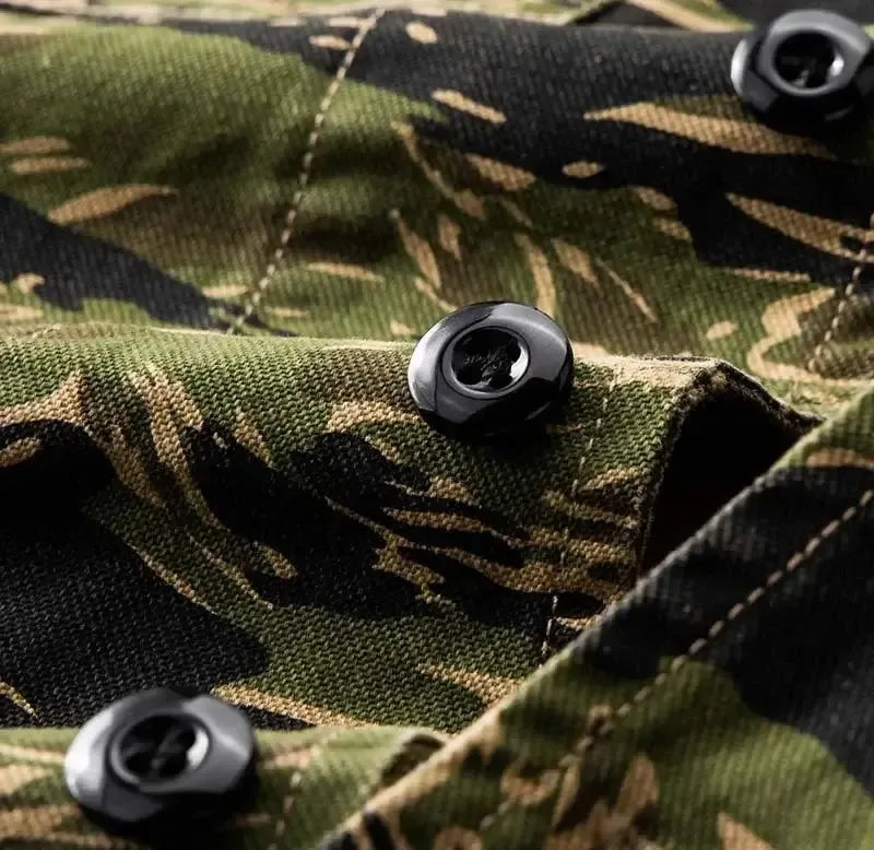 Cotton Tactical Tiger Stripe Camo Combat BDU Shirt-m416gelblaster-m416gelblaster