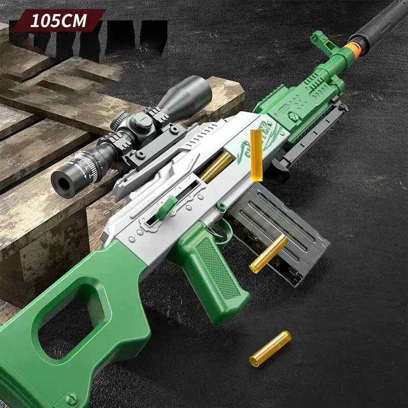 Electric PKM Shell Throwing LMG Foam Dart Toy Gun-m416gelblaster-m416gelblaster