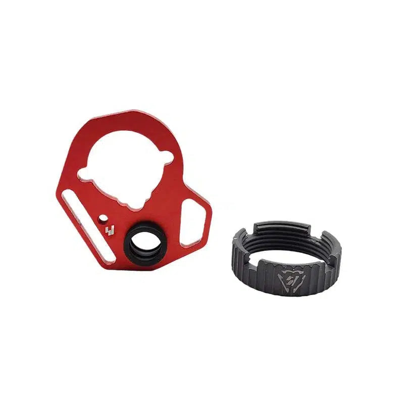 SI Multi-Function AR End Plate with Anti-Rotation Castle Nut-m416gelblaster-red-m416gelblaster