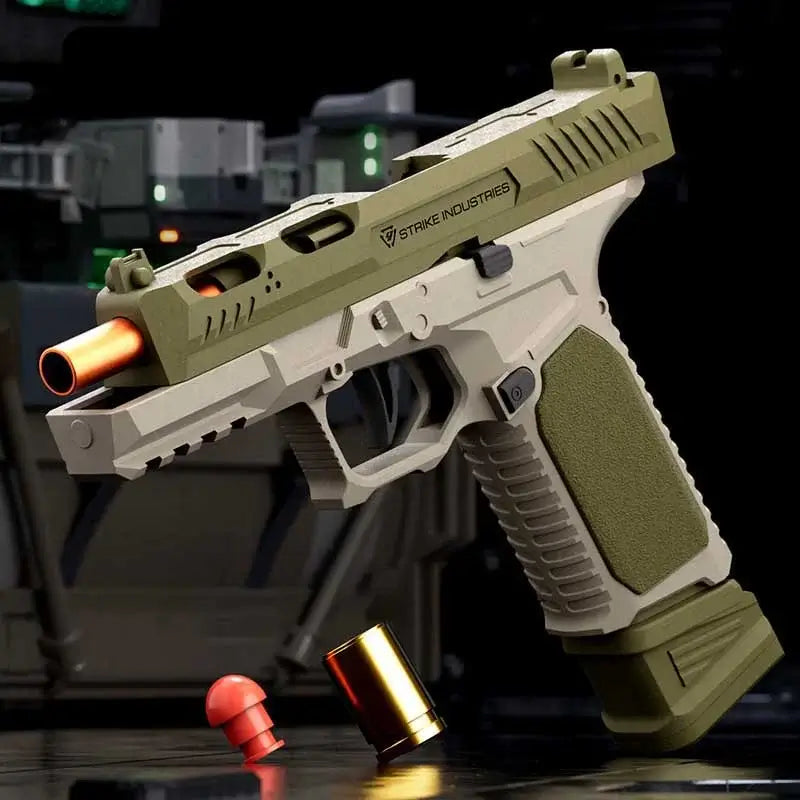 Shell Throwing Green Gun SI G17 Semi-Auto Shell Throwing Soft Bullet Toy Pistol – m416gelblaster