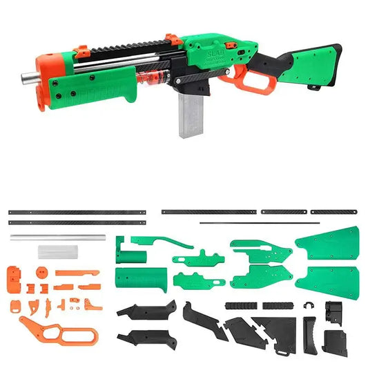 SLAB Silly's Lever Action 3D Print Nerf Blaster-m416gelblaster-green-black-m416gelblaster