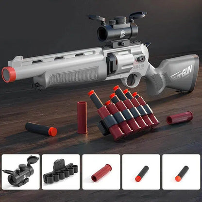 Conjunto de armas de água, laser ou blaster, revólveres e