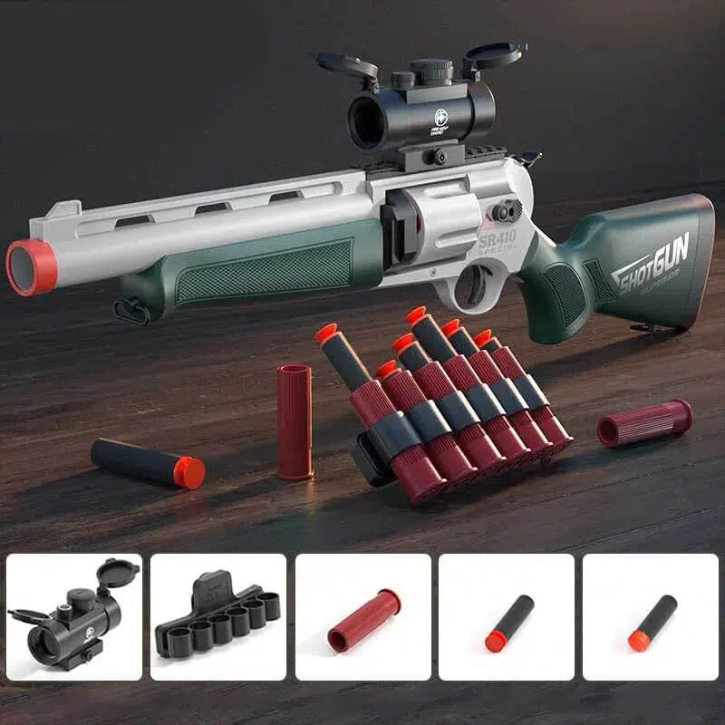 SR410 Shotgun Revolver Nerf Blaster Manual Toy Gun-m416gelblaster-green-m416gelblaster