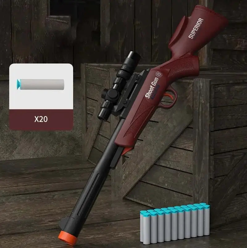 UA Manual Break Action Sniper Foam Dart Blaster Toy Gun-m416gelblaster-brown-m416gelblaster