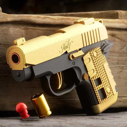 Semi Auto Shell Ejecting Mini Colt 1911 Toy Gun-m416gelblaster-gold-m416gelblaster