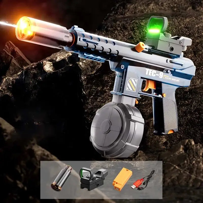 TEC9 Light Flash Blowback Electric Water Gun-m416gelblaster-blue-m416gelblaster